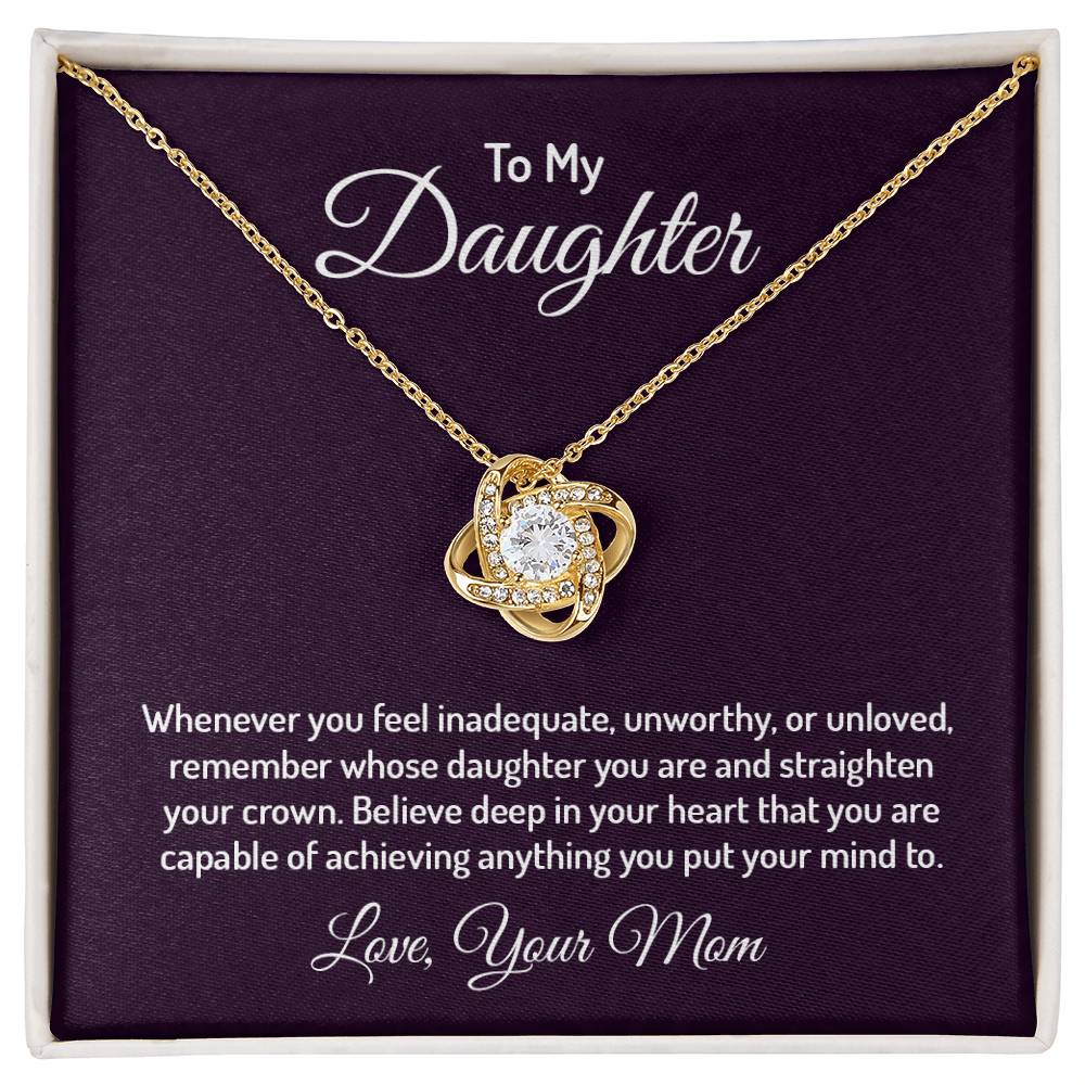 To my daughter - Love Knot Necklace