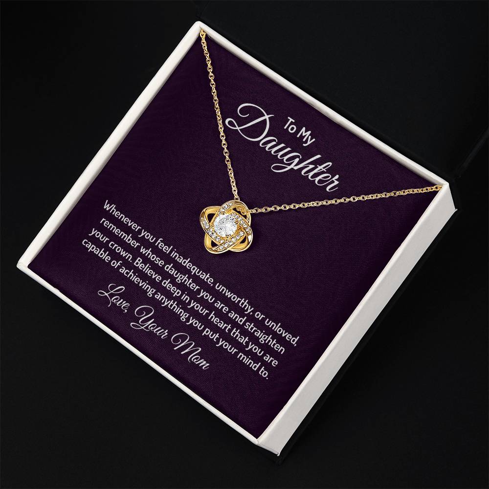 To my daughter - Love Knot Necklace