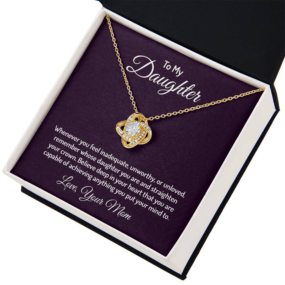 To my daughter - Love Knot Necklace