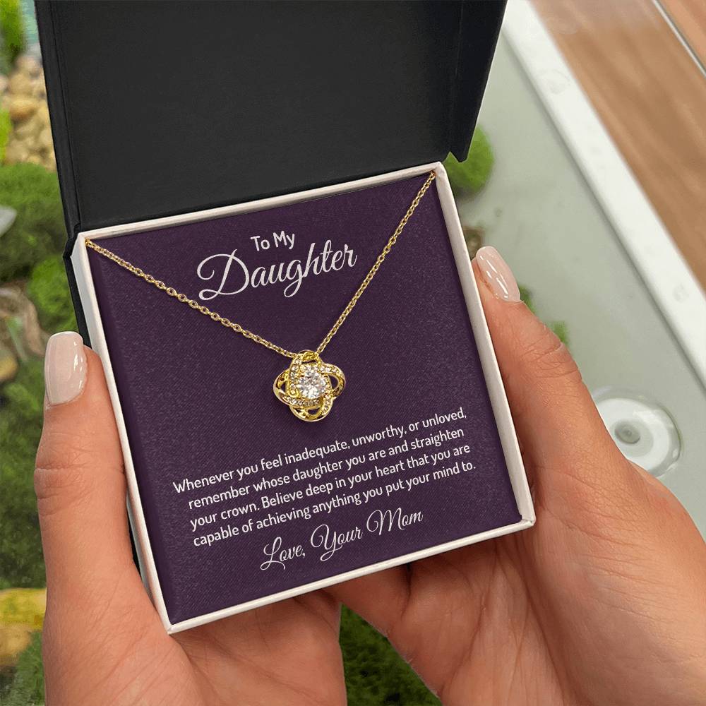 To my daughter - Love Knot Necklace