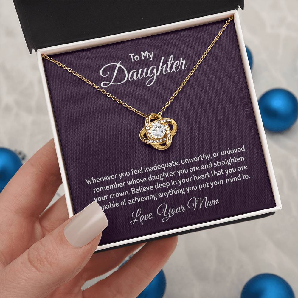 To my daughter - Love Knot Necklace