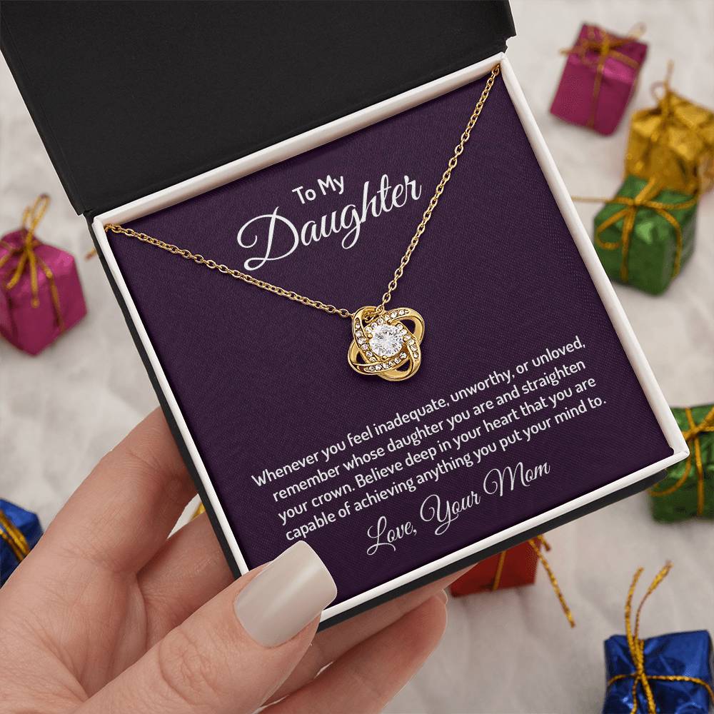 To my daughter - Love Knot Necklace