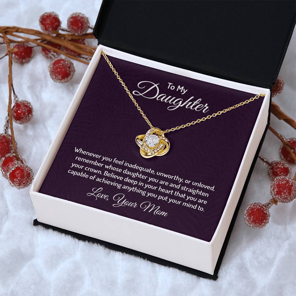 To my daughter - Love Knot Necklace