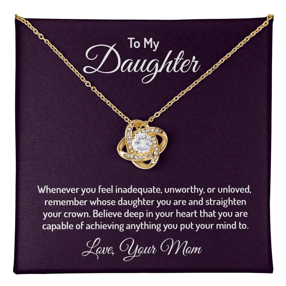 To my daughter - Love Knot Necklace