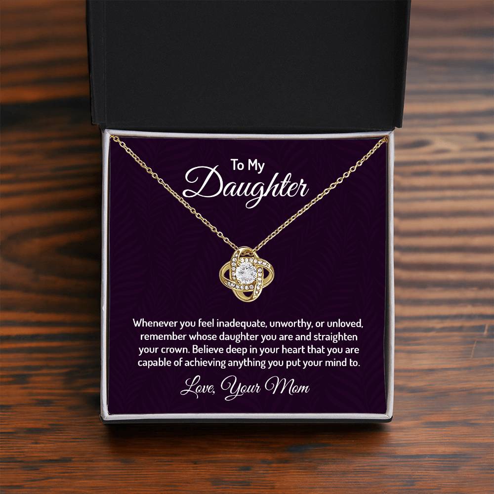 To my daughter - Love Knot Necklace