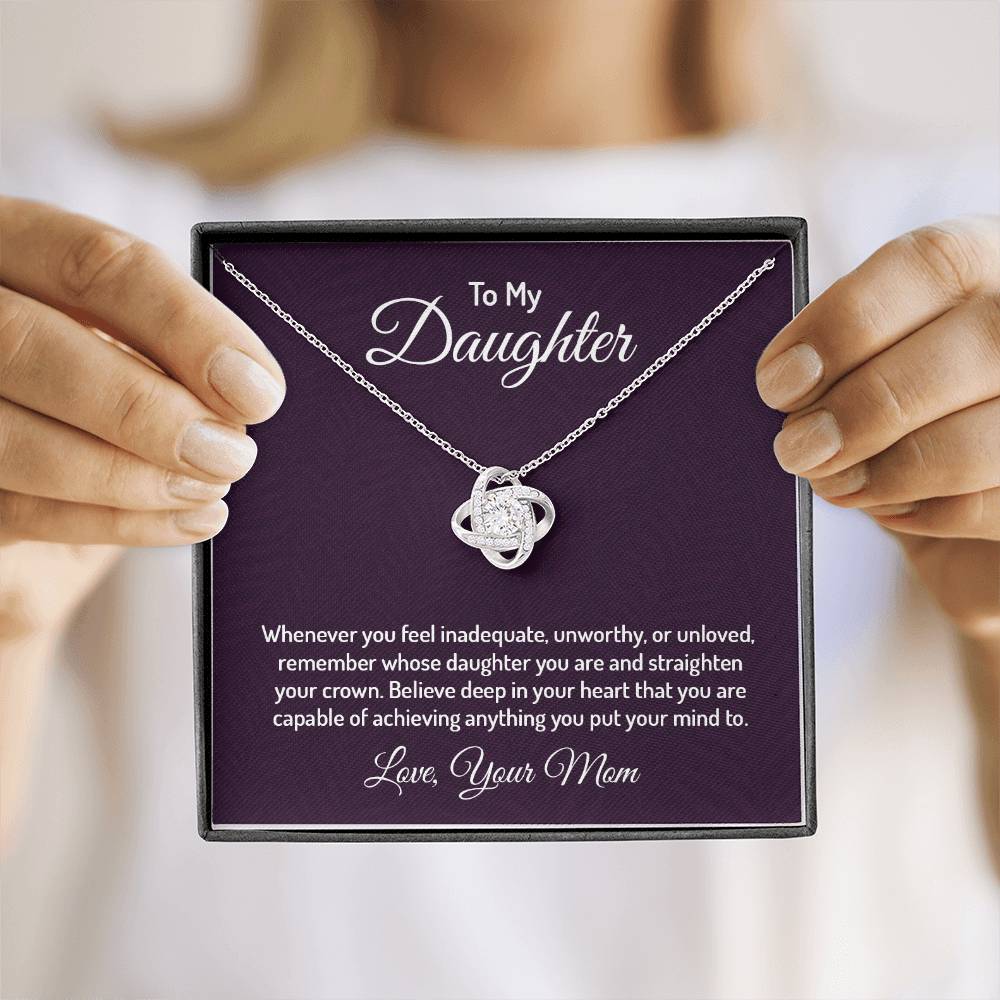 To my daughter - Love Knot Necklace
