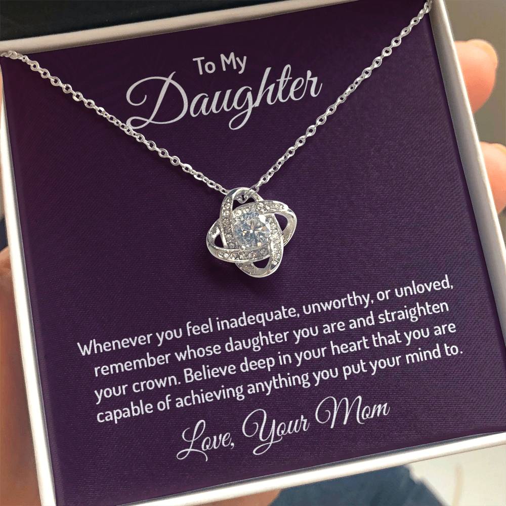 To my daughter - Love Knot Necklace