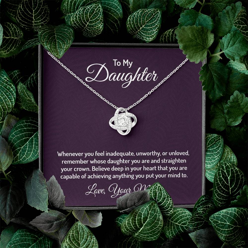 To my daughter - Love Knot Necklace