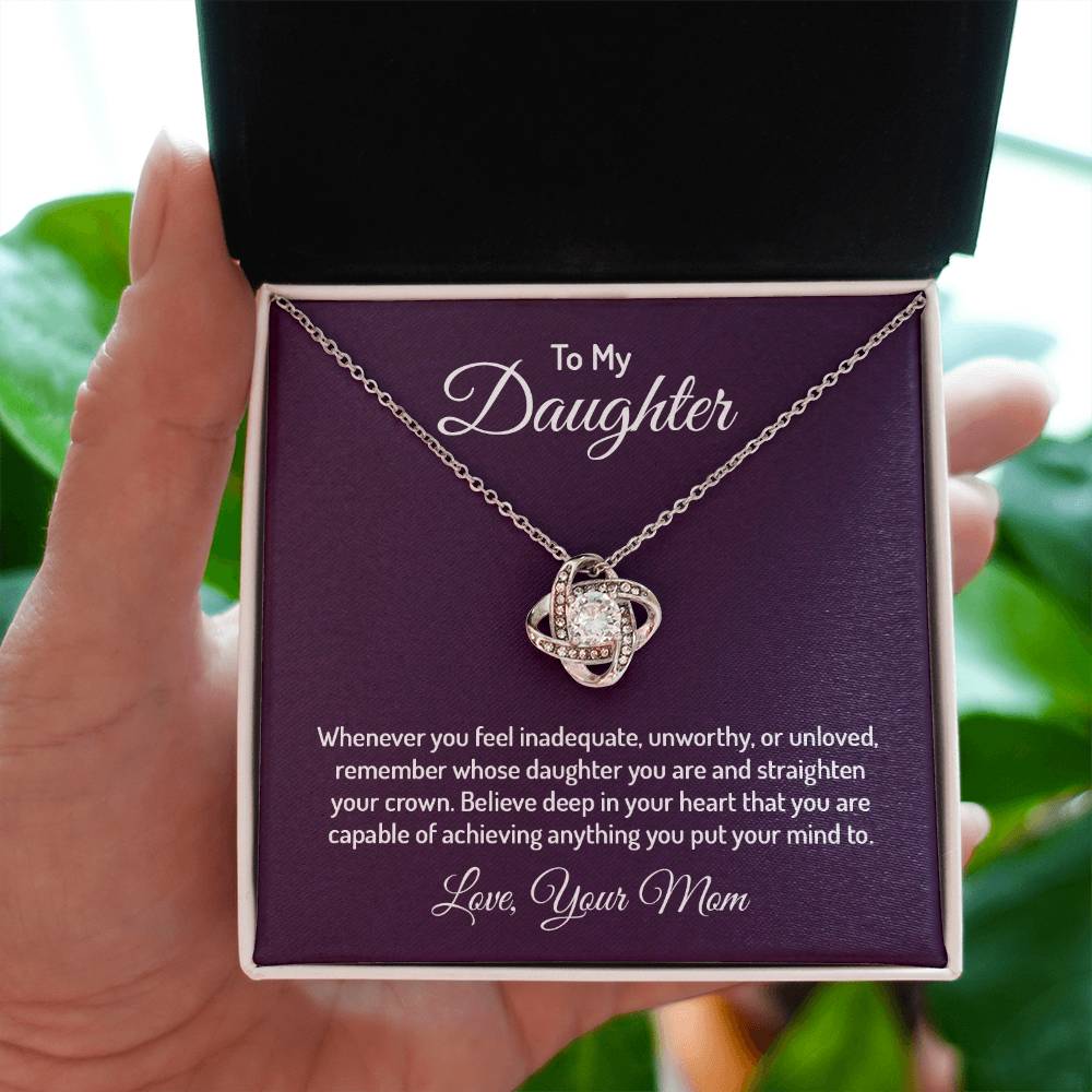 To my daughter - Love Knot Necklace