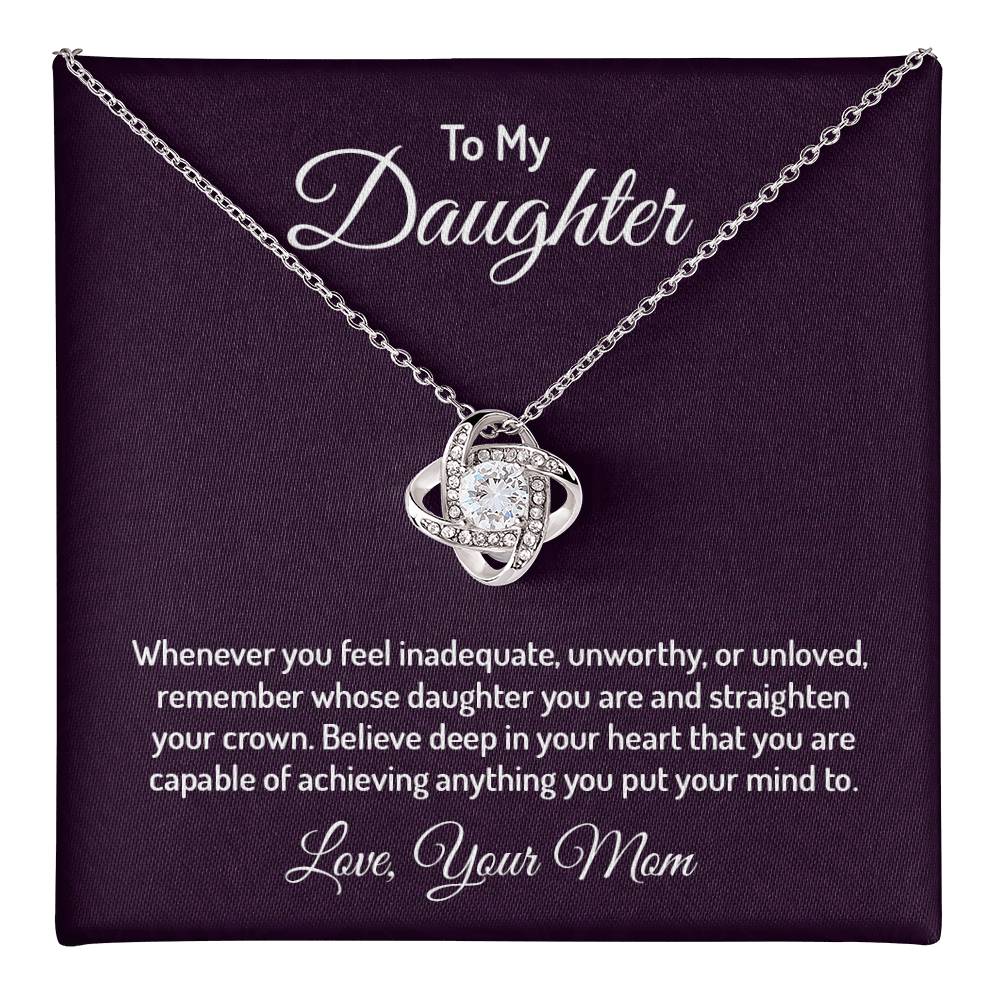 To my daughter - Love Knot Necklace