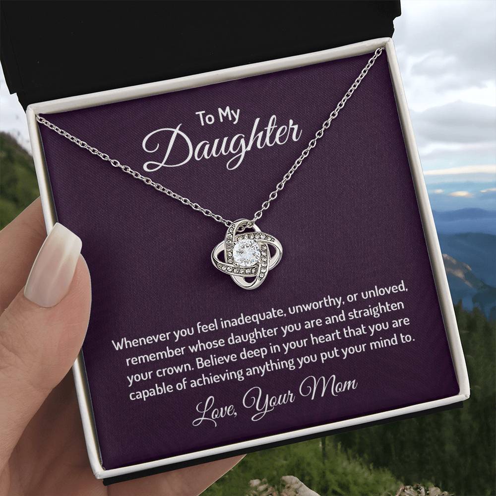 To my daughter - Love Knot Necklace