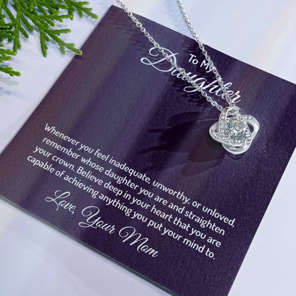 To my daughter - Love Knot Necklace