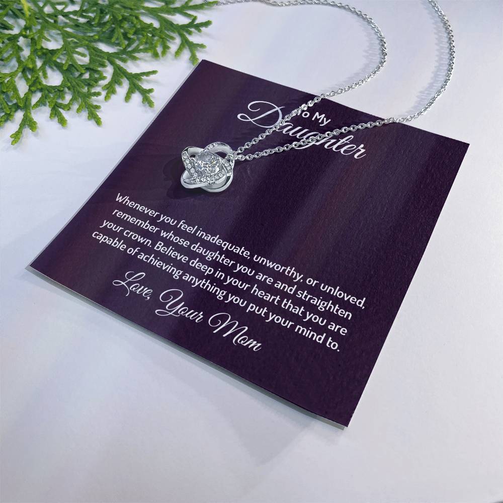 To my daughter - Love Knot Necklace