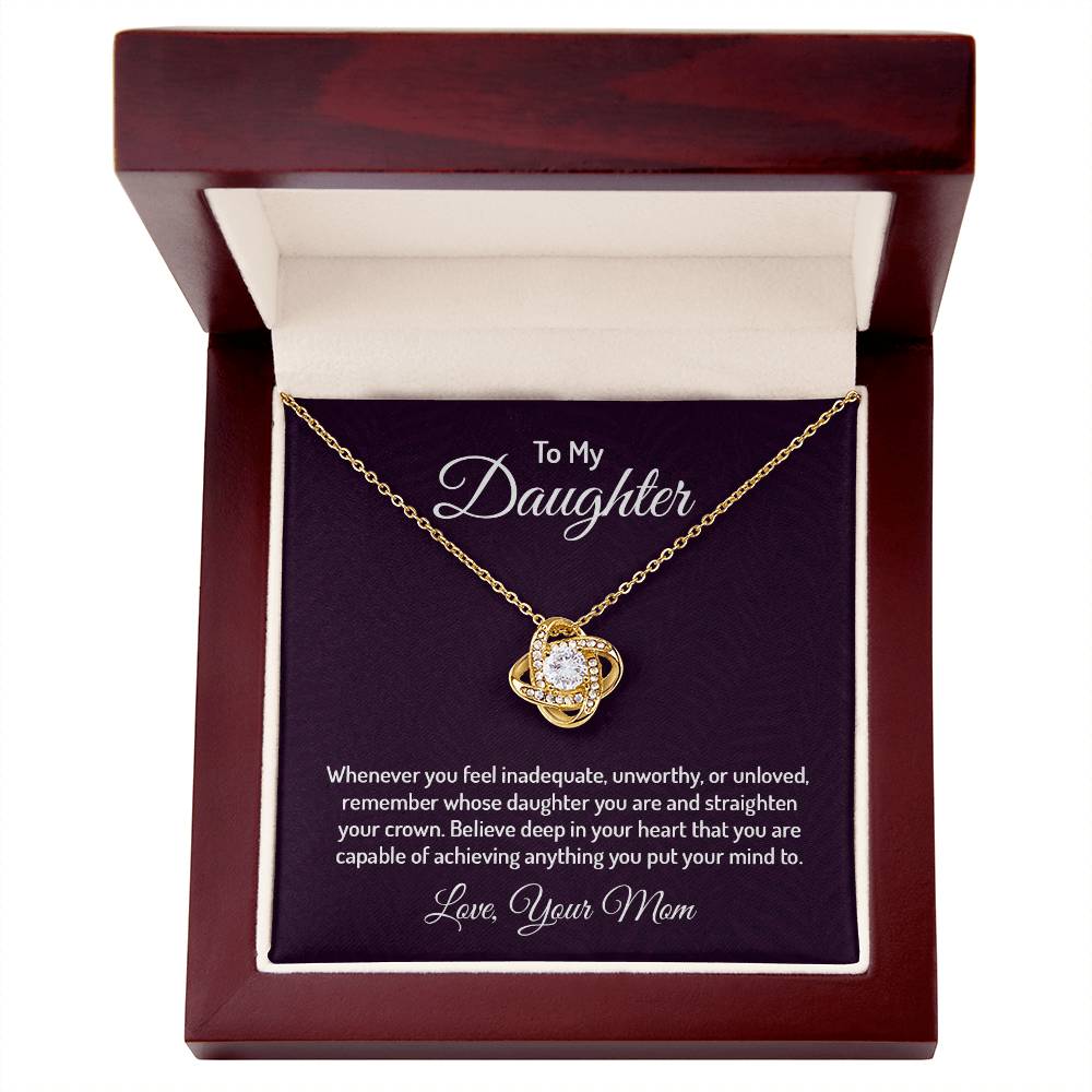 To my daughter - Love Knot Necklace