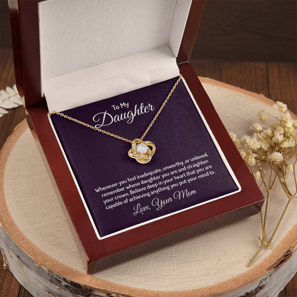 To my daughter - Love Knot Necklace