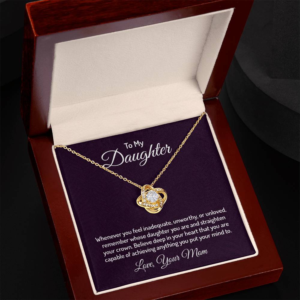 To my daughter - Love Knot Necklace