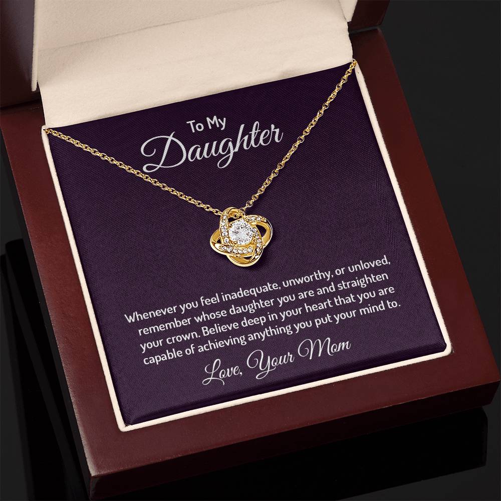 To my daughter - Love Knot Necklace