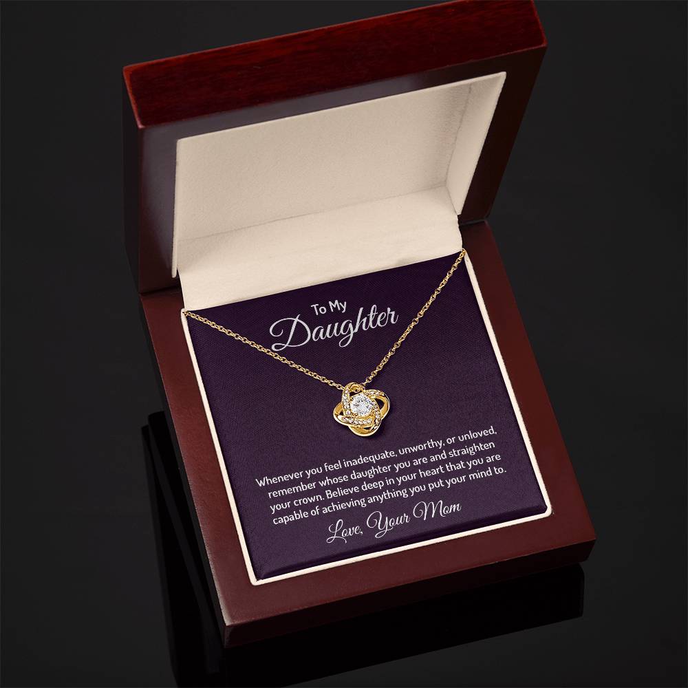 To my daughter - Love Knot Necklace