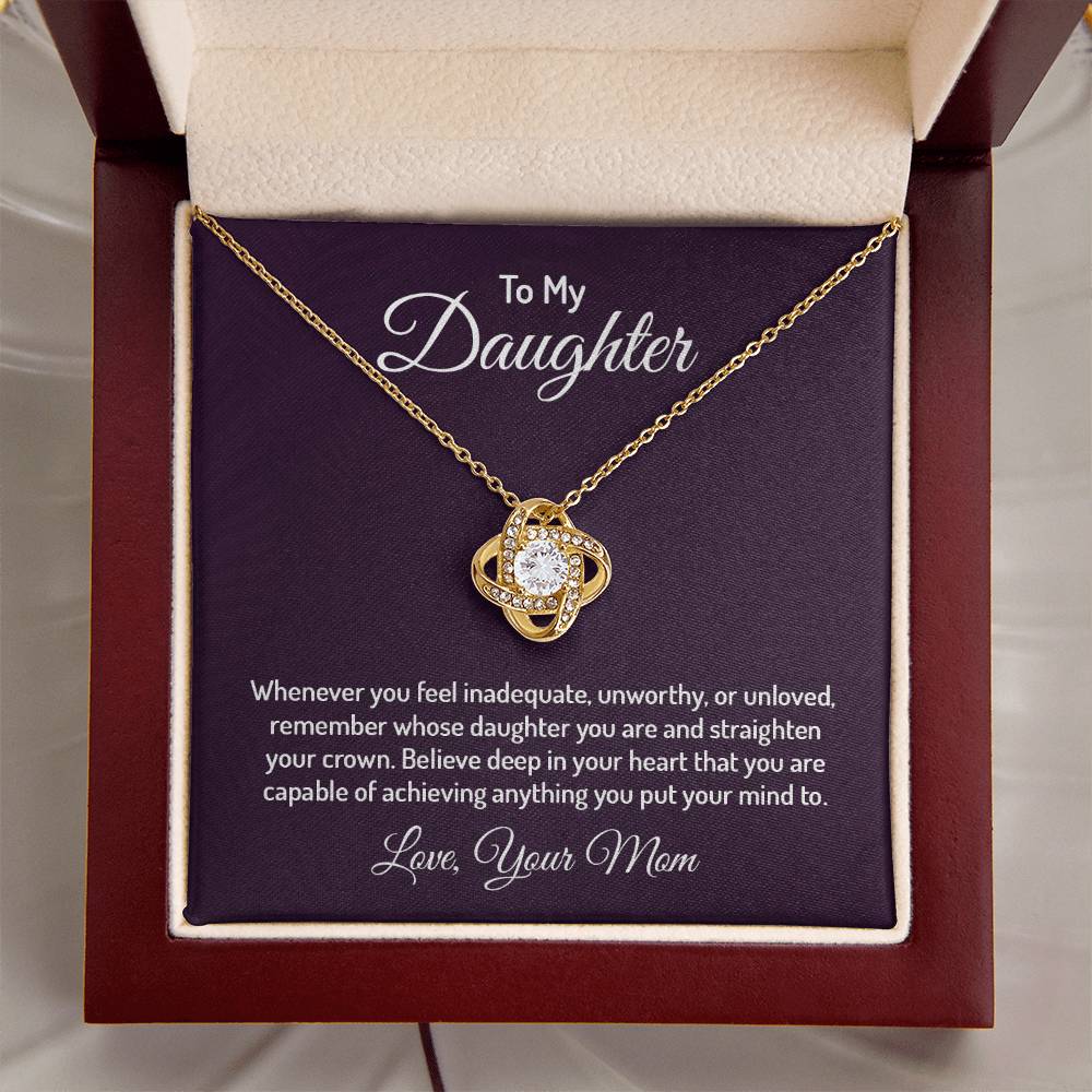 To my daughter - Love Knot Necklace