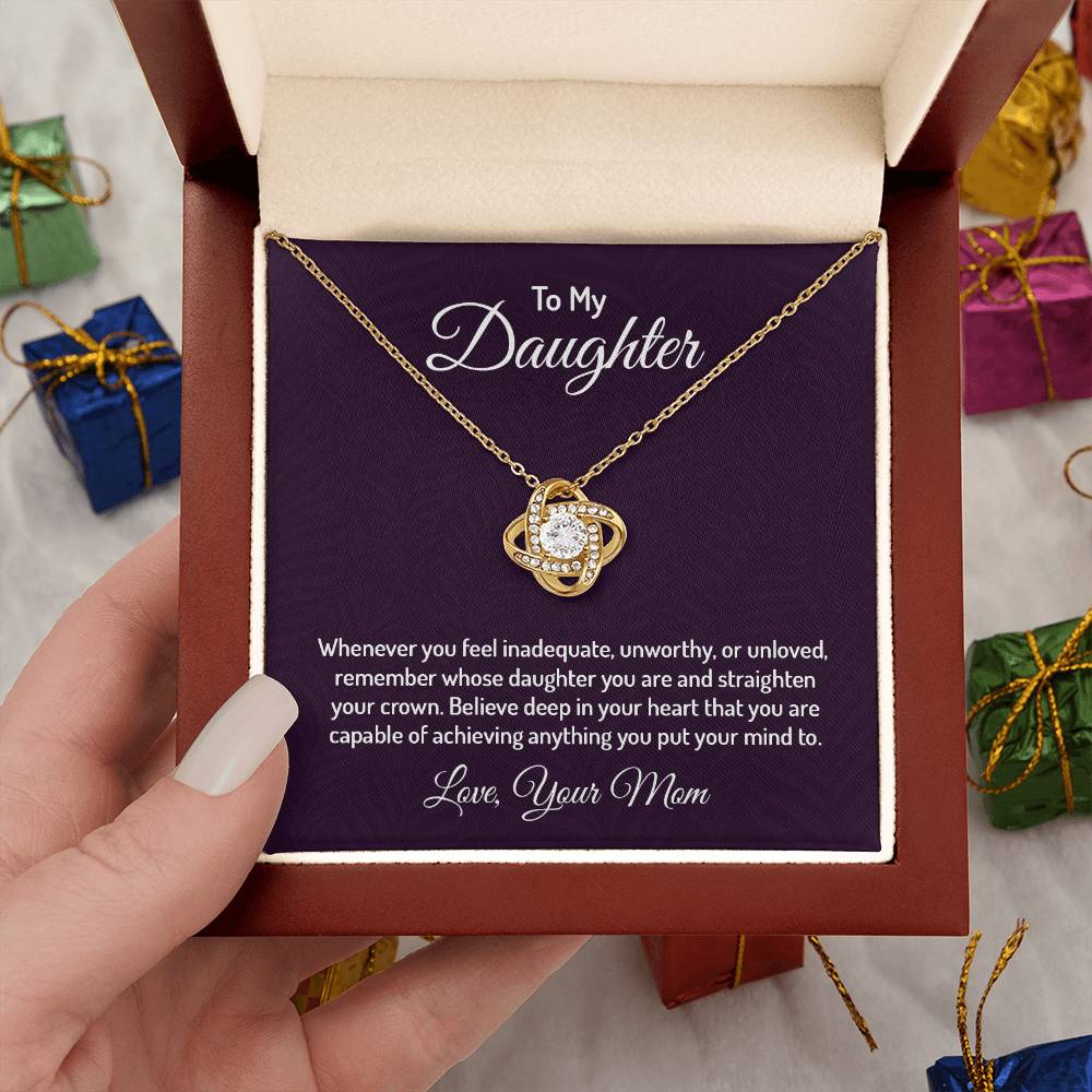 To my daughter - Love Knot Necklace