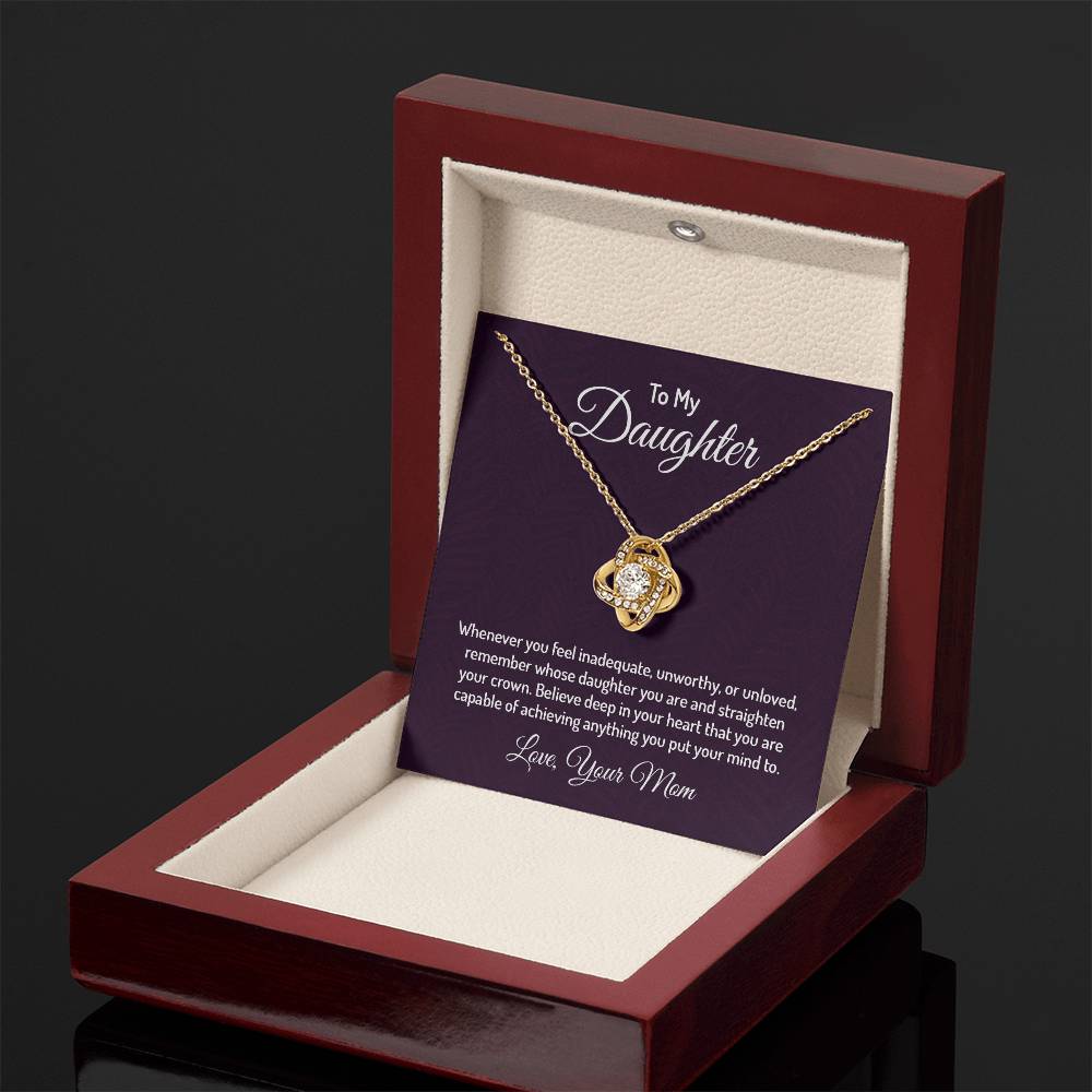 To my daughter - Love Knot Necklace