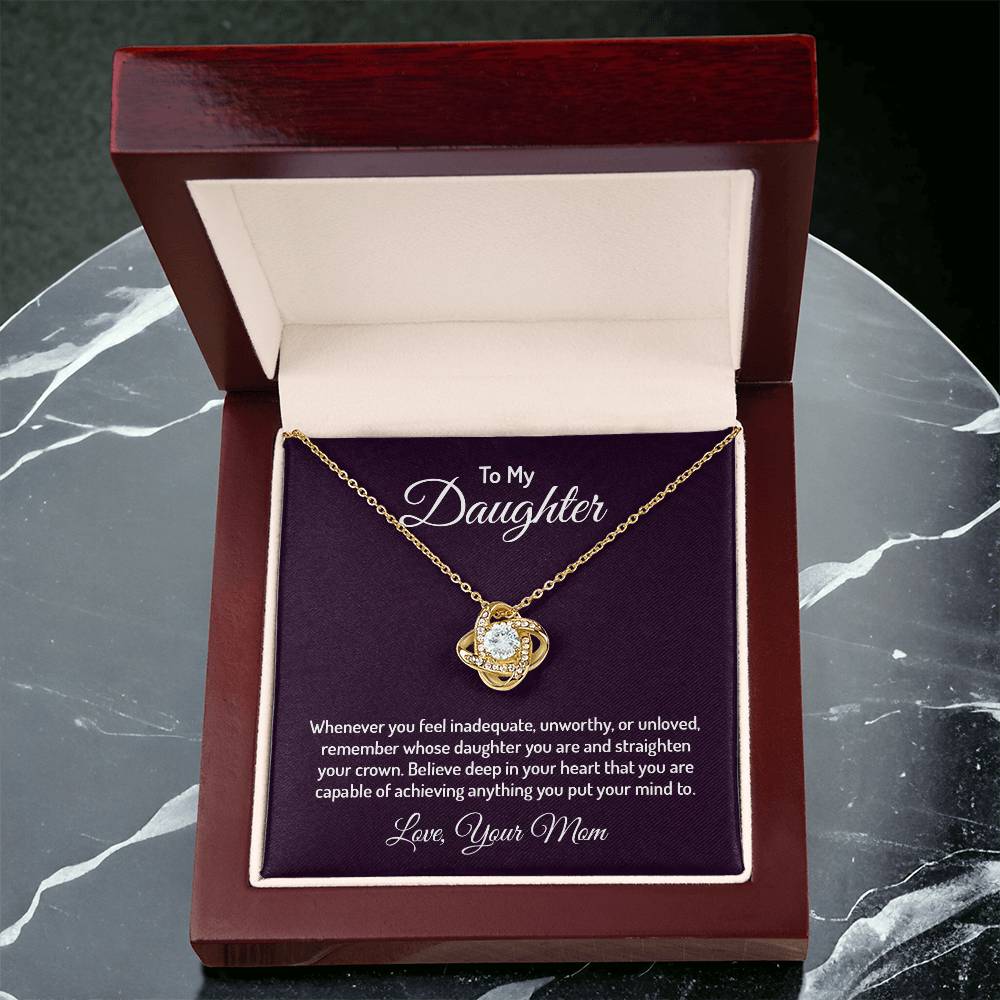 To my daughter - Love Knot Necklace