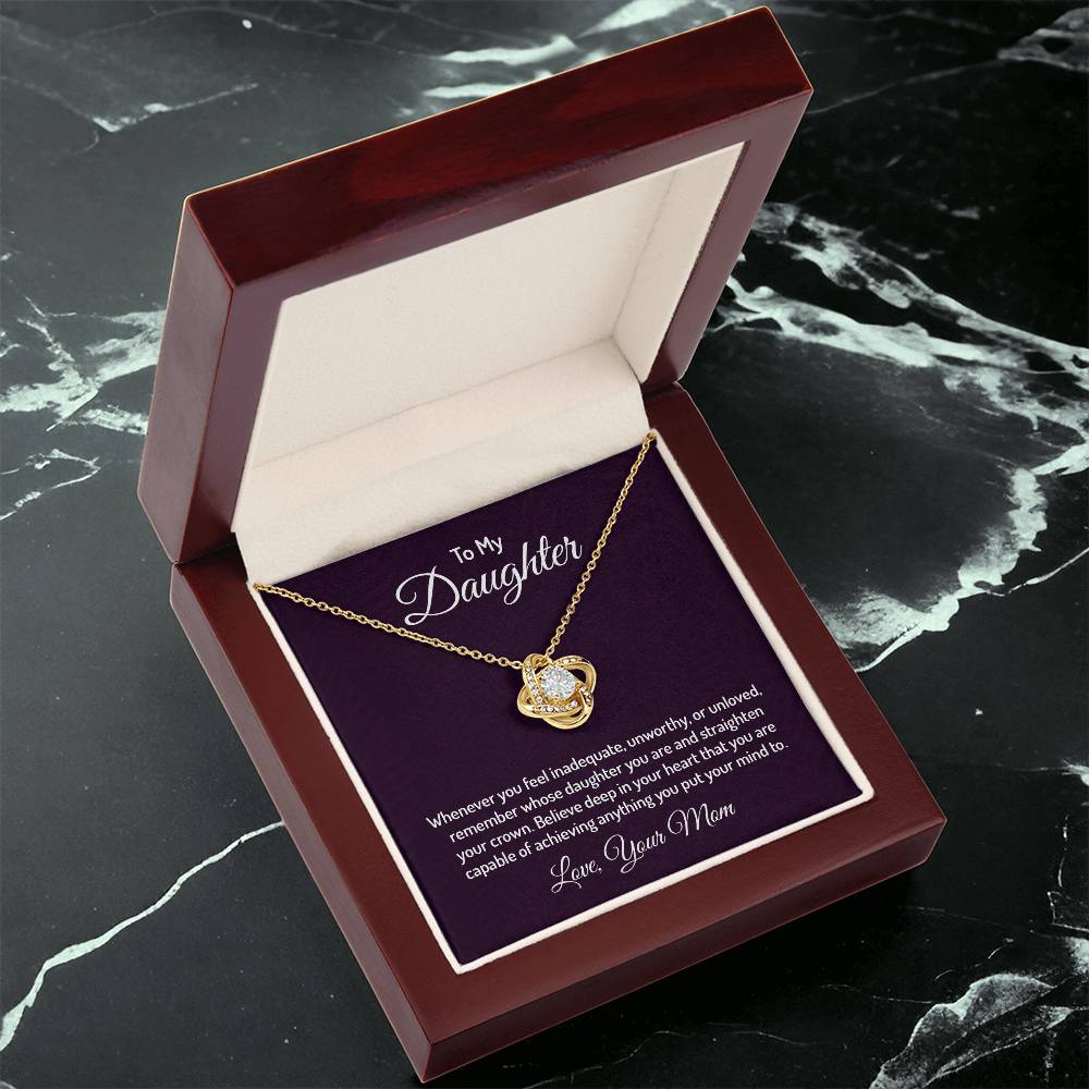 To my daughter - Love Knot Necklace