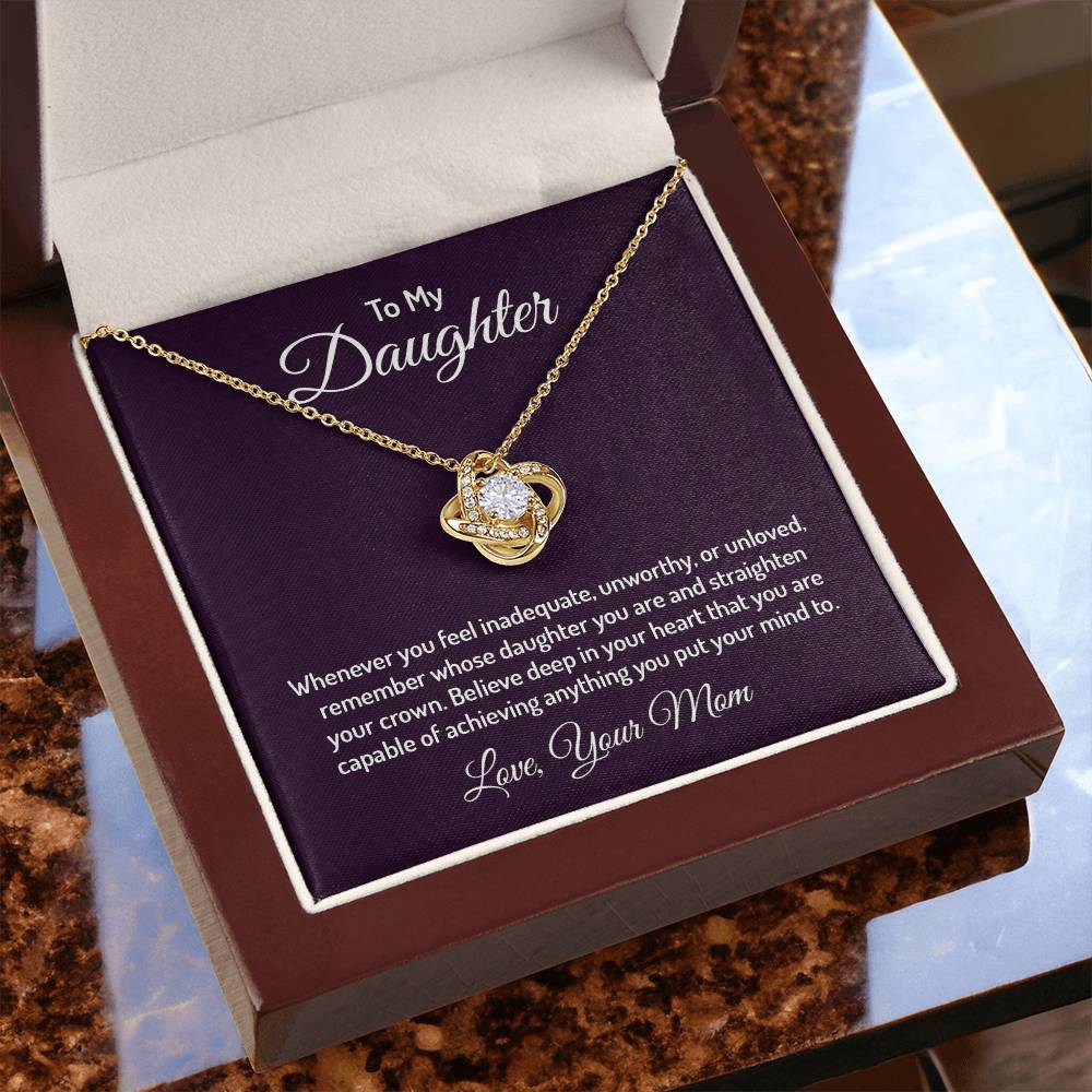 To my daughter - Love Knot Necklace