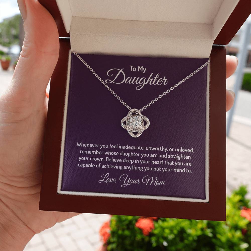 To my daughter - Love Knot Necklace