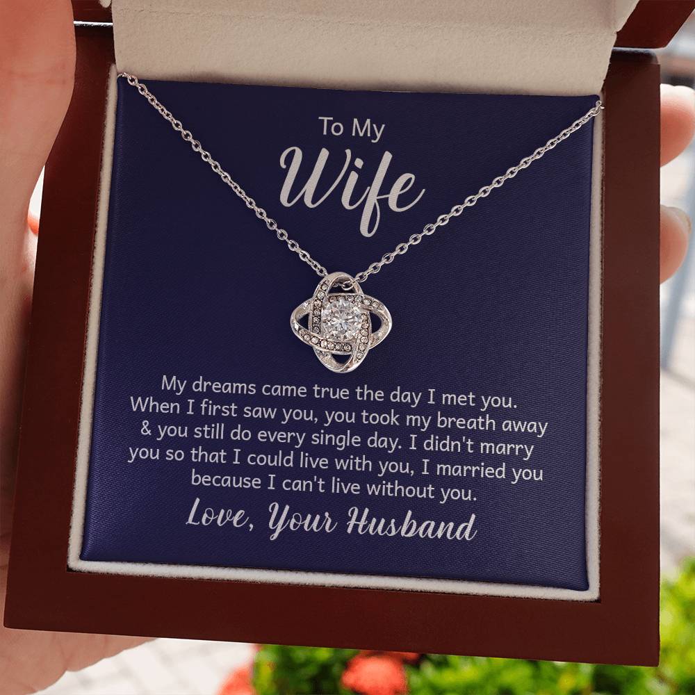 To my wife - Love Knot Necklace