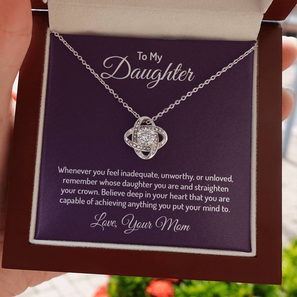 To my daughter - Love Knot Necklace