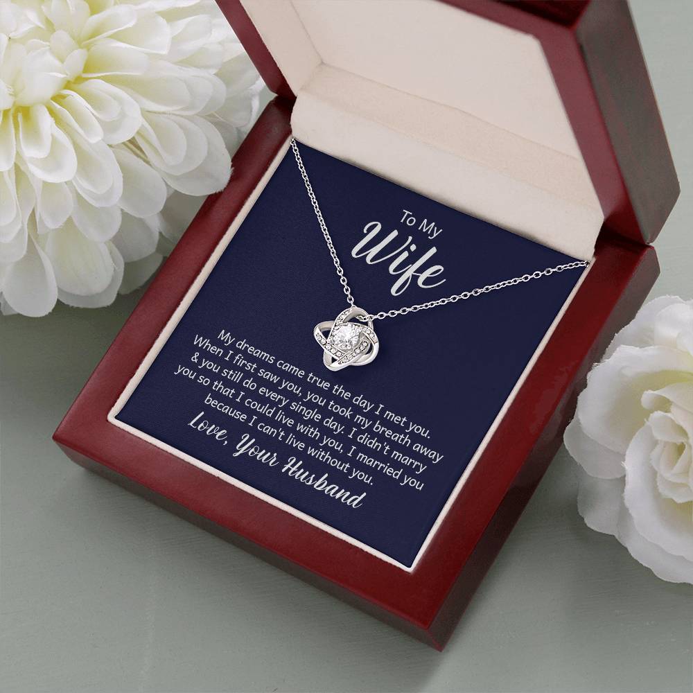 To my wife - Love Knot Necklace