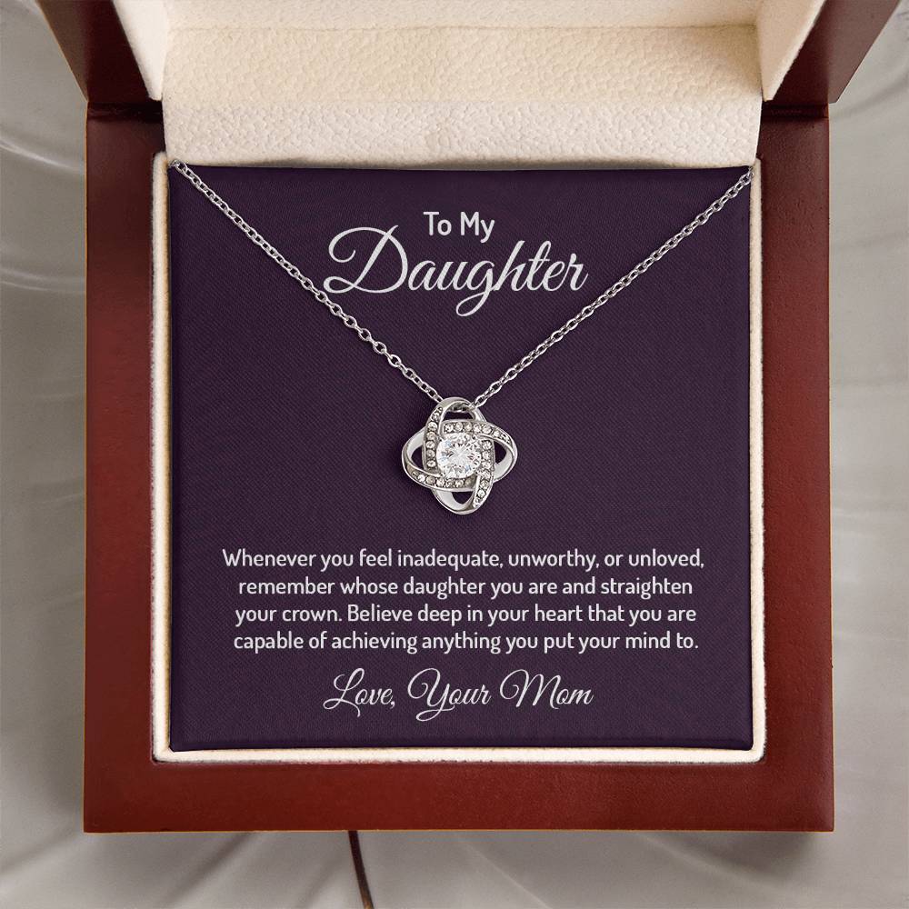 To my daughter - Love Knot Necklace