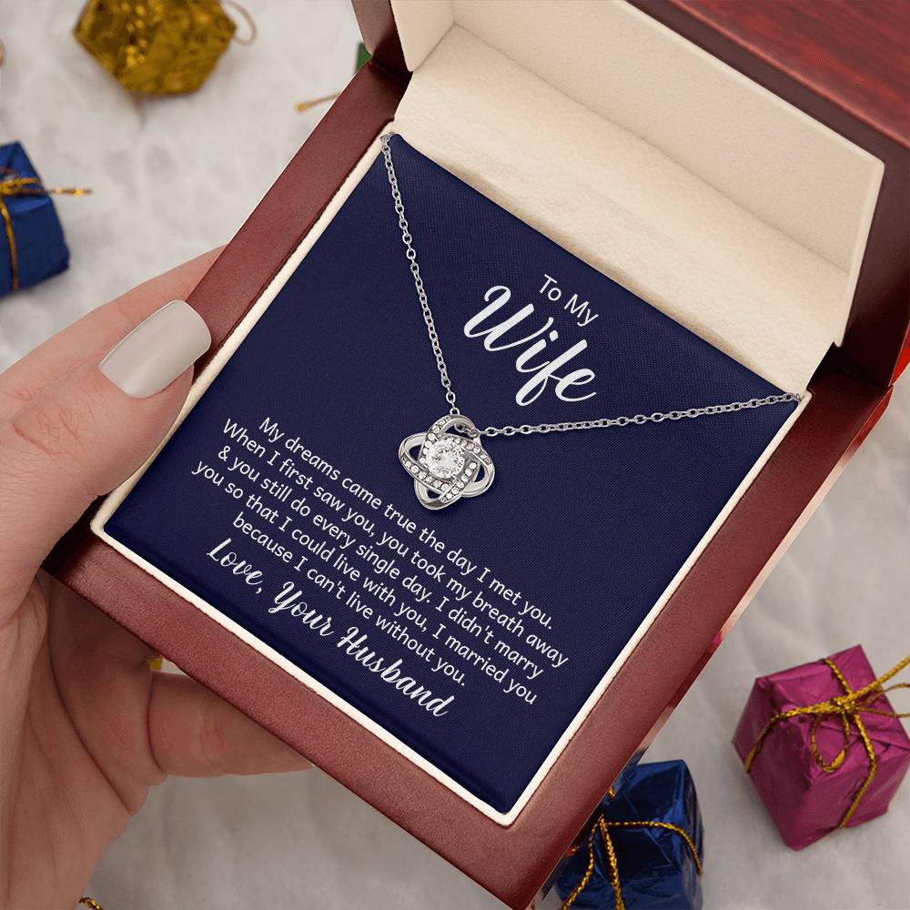 To my wife - Love Knot Necklace