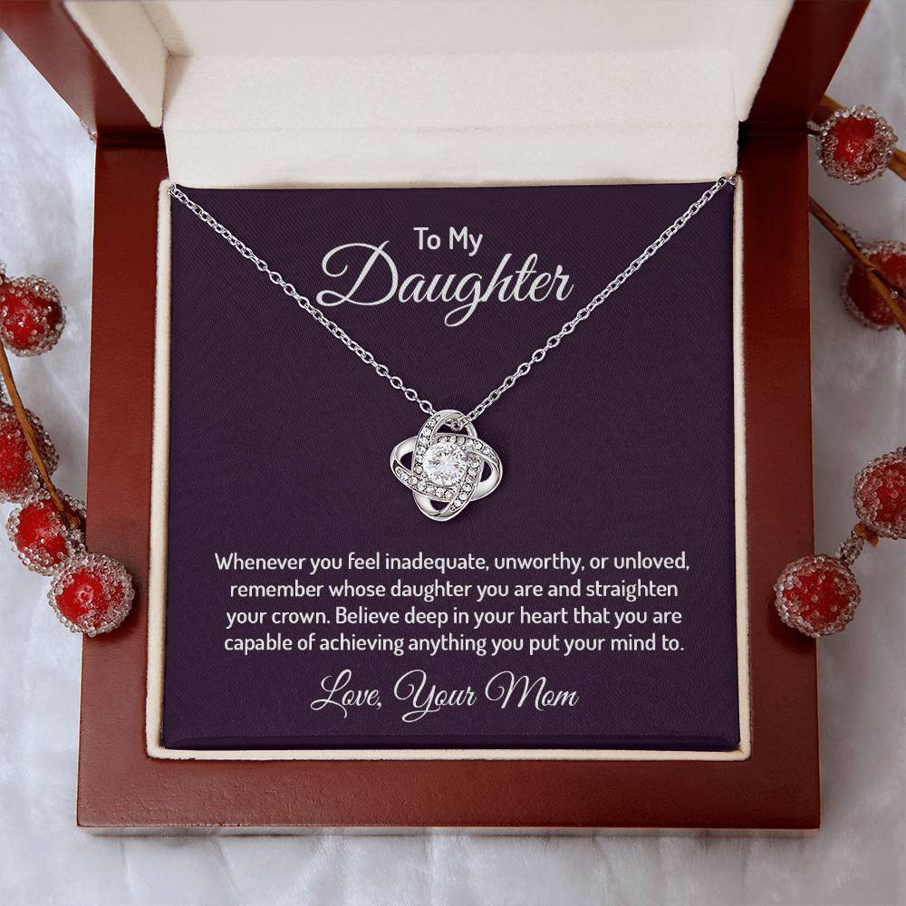 To my daughter - Love Knot Necklace