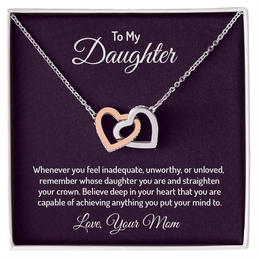 To my daughter- Interlocking Hearts ( Limited Quantities)