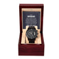 To my husband - Black Chronograph Watch with Mahogany Box