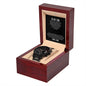 To My son - Black Chronograph Watch with Mahogany Box