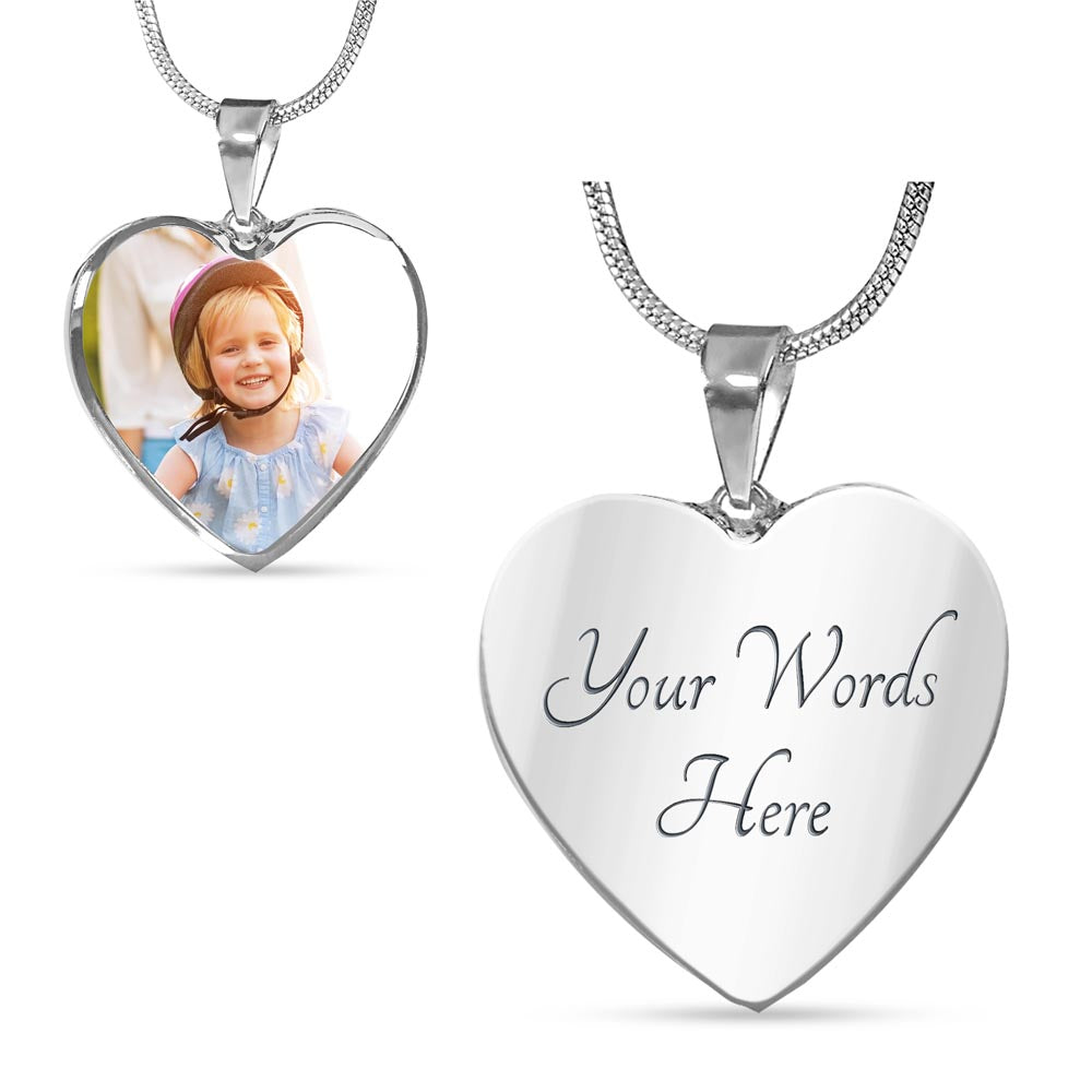 Personalized Heart Image Pendant Necklace