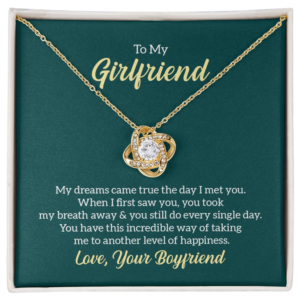 To my girlfriend - Love Knot Necklace