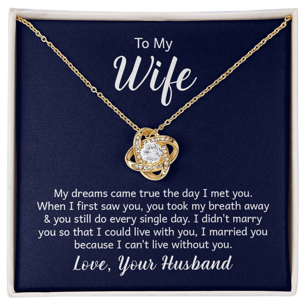 To my wife - Love Knot Necklace