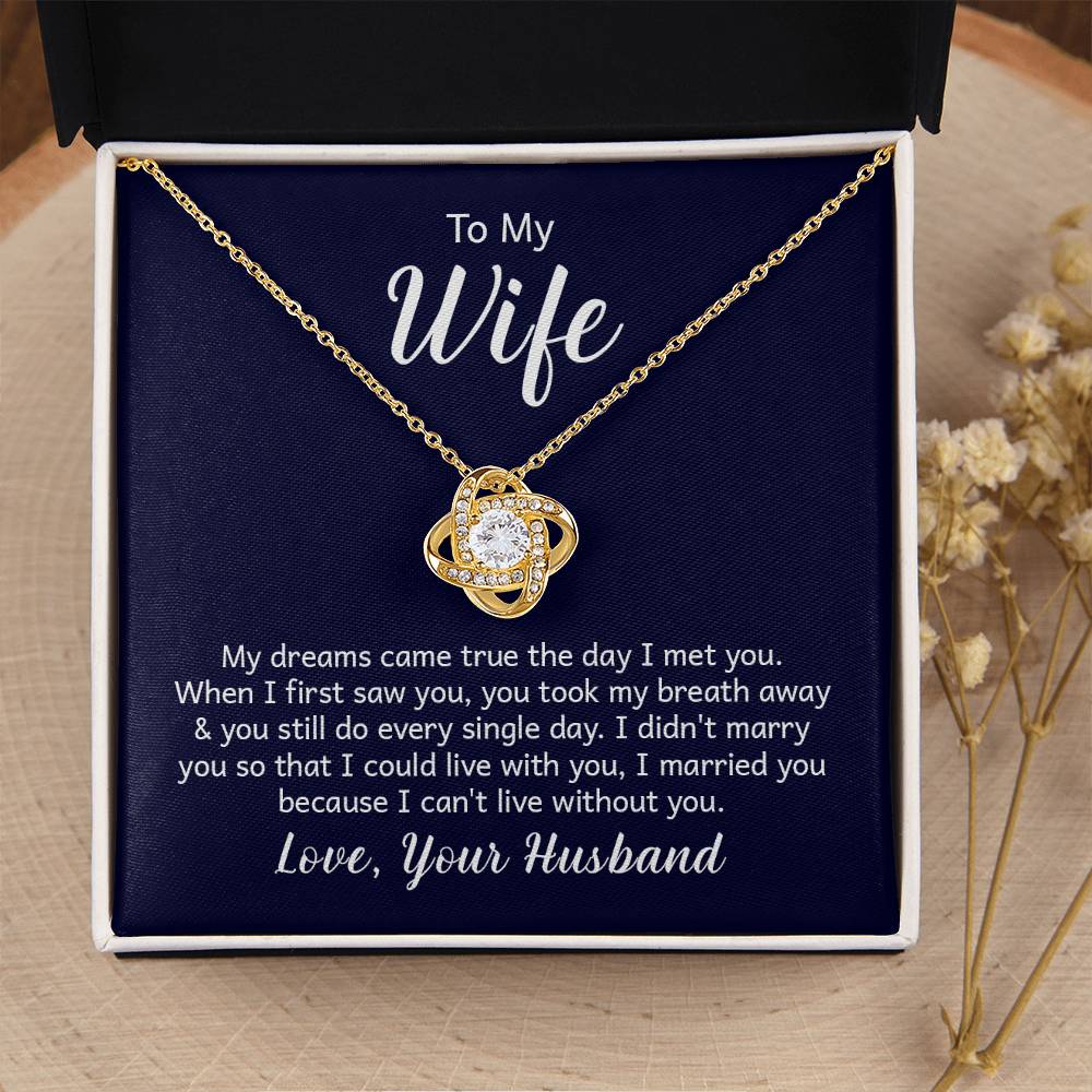 To my wife - Love Knot Necklace