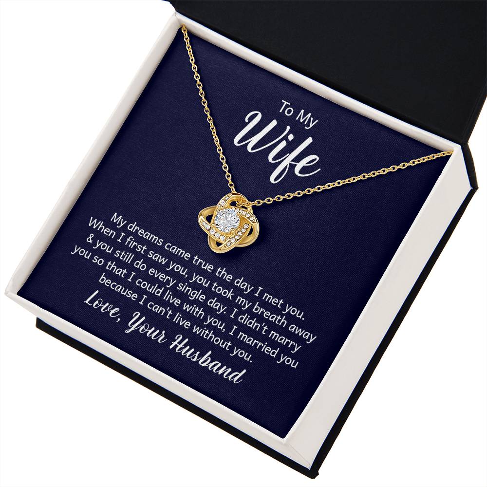 To my wife - Love Knot Necklace