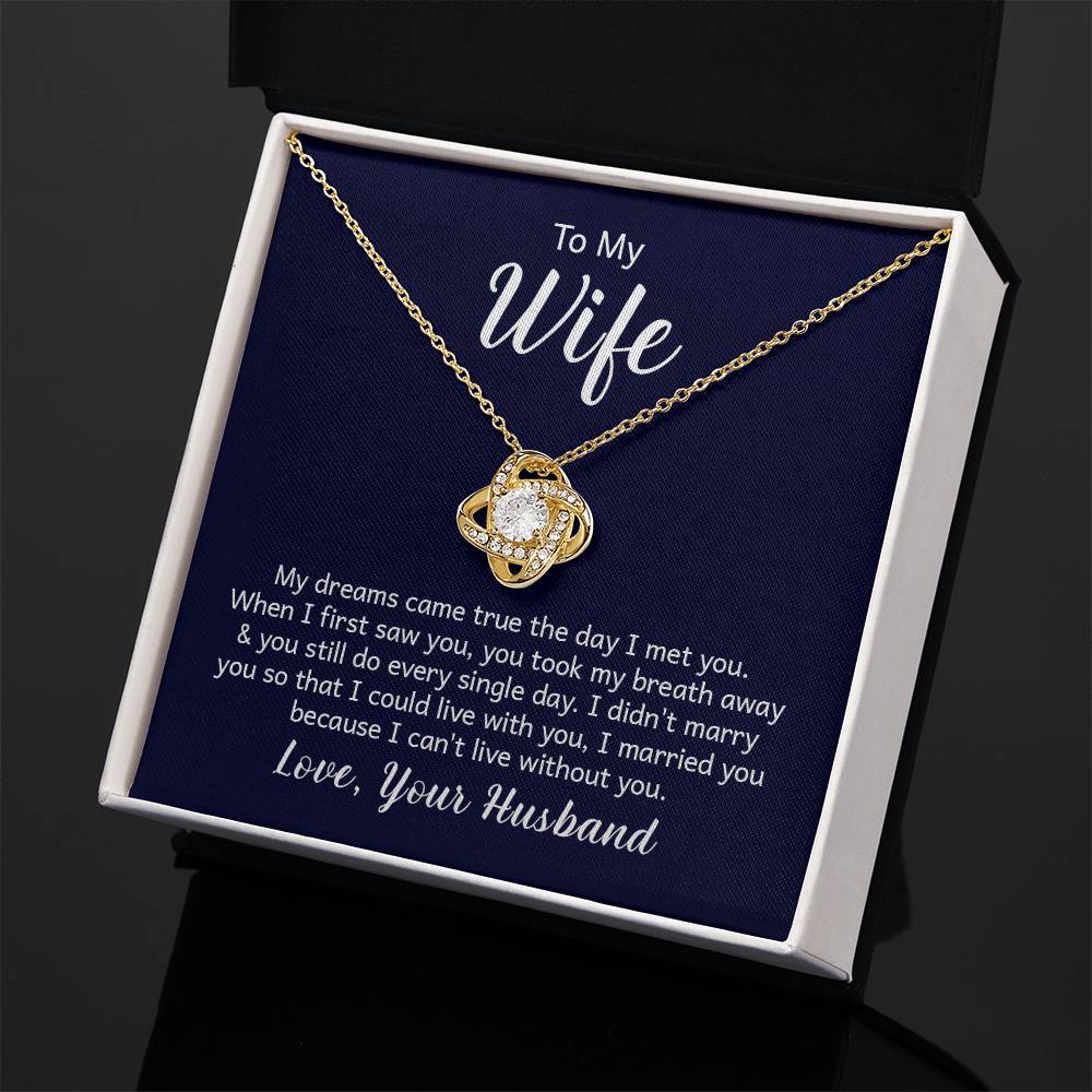 To my wife - Love Knot Necklace