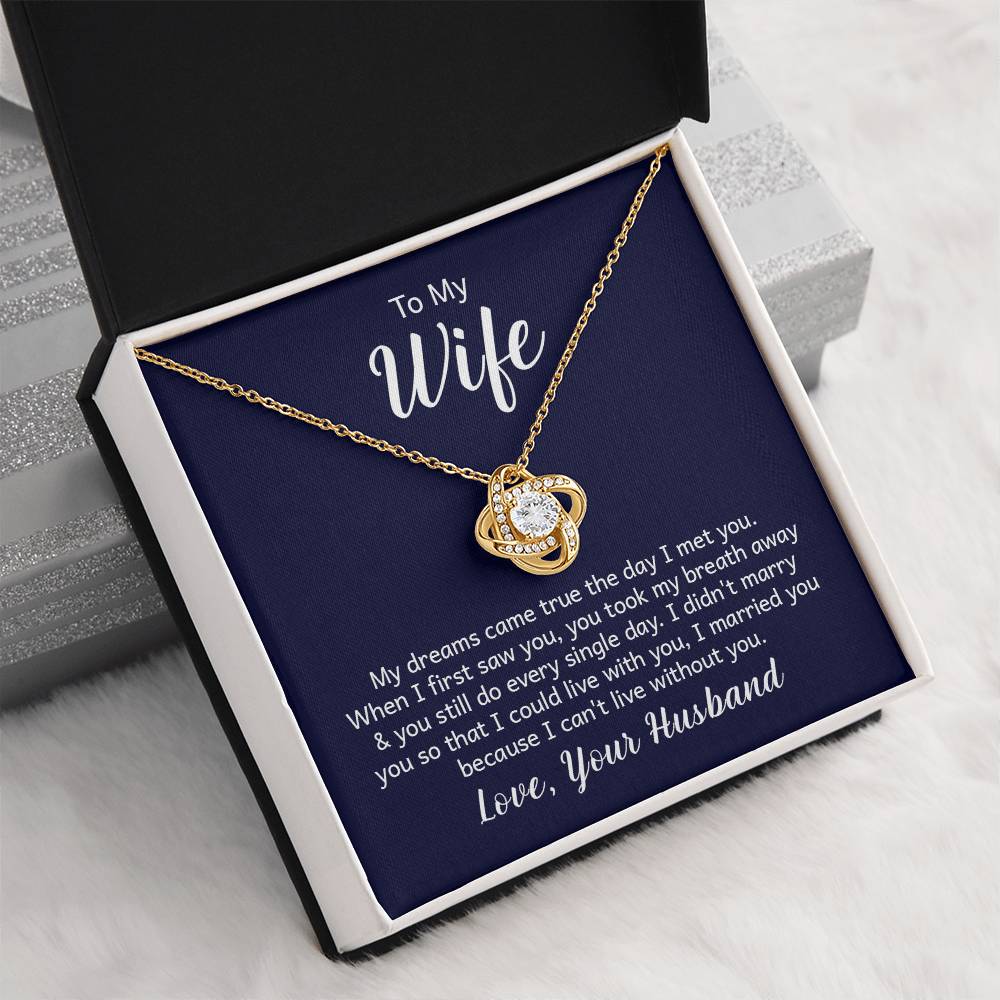 To my wife - Love Knot Necklace