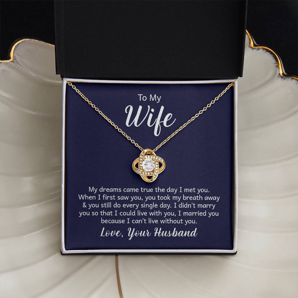 To my wife - Love Knot Necklace