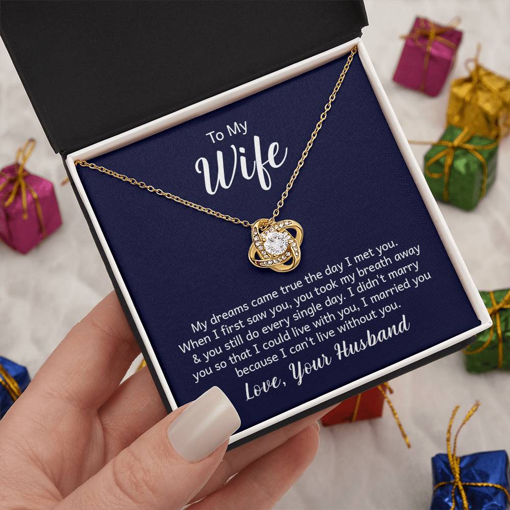 To my wife - Love Knot Necklace