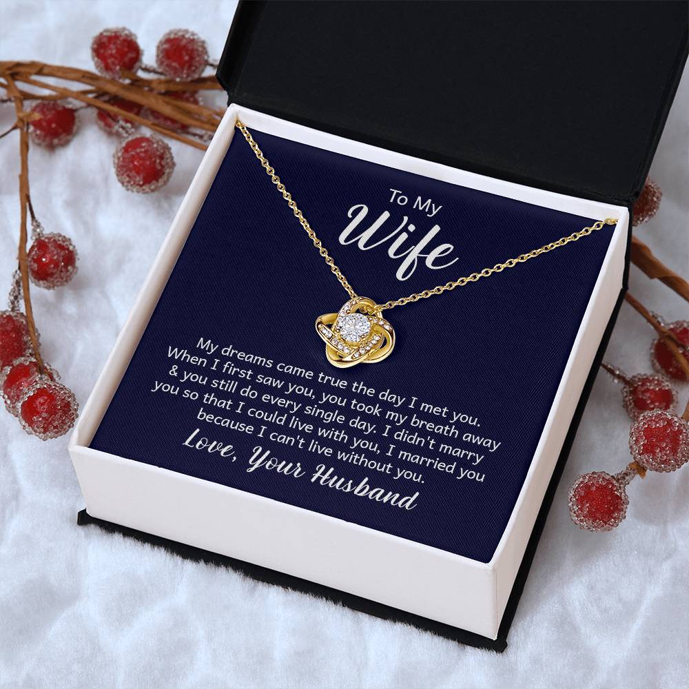 To my wife - Love Knot Necklace