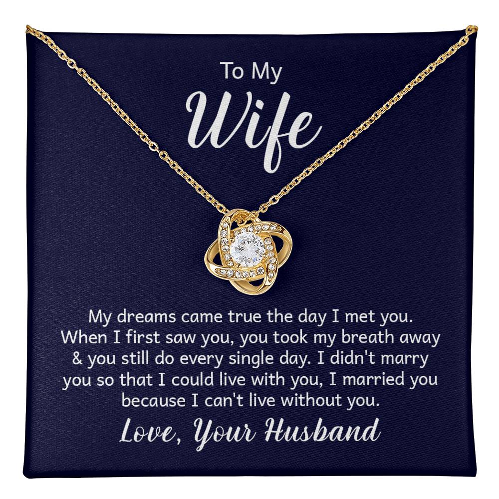 To my wife - Love Knot Necklace