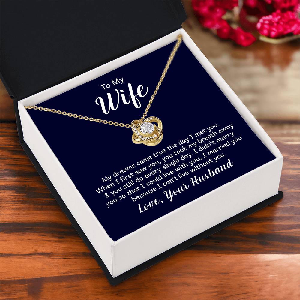 To my wife - Love Knot Necklace